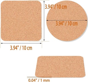 <span class=keywords><strong>Feuille</strong></span> <span class=keywords><strong>de</strong></span> <span class=keywords><strong>liège</strong></span> naturel auto-adhésive 10cm 1mm, découpable, inscriptible, carrée ou ronde, pour bricolage, vente en gros, OEM, autocollant en <span class=keywords><strong>liège</strong></span> naturel - Product Image 2