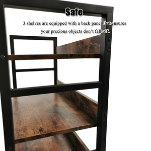 Rak Buku Bingkai Logam Berdiri untuk Ruang Tamu Kamar Tidur dan Kantor - Product Image 4