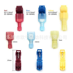 Connecteurs de fils de type T Ant Clip 0,5-6 mm², bornes à sertir de style européen, en plastique rouge, bleu, jaune, transparent, 60 pièces emballées - Product Image 2