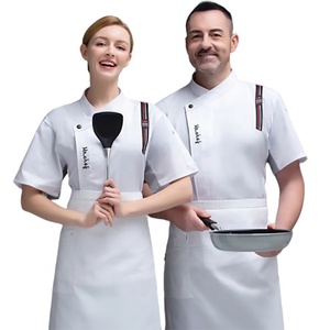 Cotton Restaurant Custom Logo Cook <b>Cloth</b> White Chef Cook Uniform Chef <b>Kitchen</b> Jacket - Product Image 2