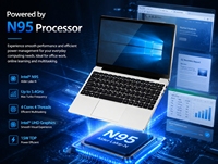 Nuovo Tablet Laptop da 14 Pollici con Intel Celeron Quad Core N95, 8GB RAM, 256GB SSD, Windows 11, Schermo in Inglese, Uso Aziendale, Pannello IPS