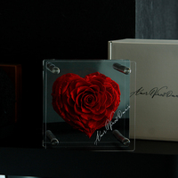 Lovebay Hari Valentine Mawar Awet Flores Eternas Grosir Bunga Abadi Desain Hati Mawar Awet Akrilik