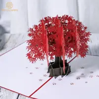 Kartu Ucapan 3D Pohon Maple Pop Up, Desain Musim Gugur