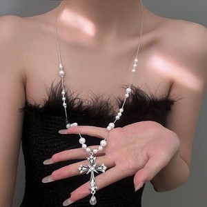 Y2K nặng chữ thập Mặt dây chuyền vòng cổ cyberpunk Grunge Gothic subculture đồ trang sức Indie baddie thẩm mỹ tiktok thời trang - Product Image 3