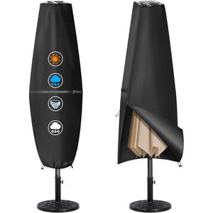 Housse de parasol d'extérieur ZettumZettum en tissu Oxford 600D, imperméable, coupe-vent, avec fermeture à cordon pour parasols de patio de 8 à 11 pieds - Product Image 2