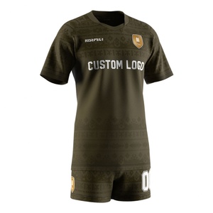 Ensemble de vêtements de sport pour hommes, t-shirt et pantalon de style rugby des Fidji 2023, t-shirt à col en V pour hommes, vêtements de sport pour hommes, séchage rapide, musculation - Product Image 3