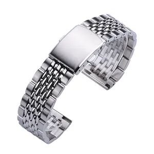Juelong Classic Kralen Van Rijst Premium Horlogeband Massief Roestvrij Staal Horloge Jubileum Armband Luxe Metalen Horlogeband