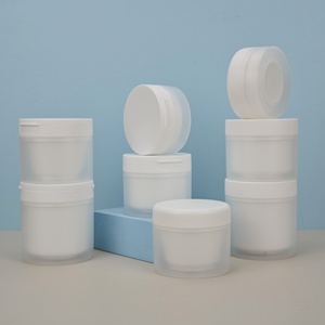 Customs Logo Frosted <b>Plastic</b> Flip Top Cap Spoon Tweezer 50g 100g Cleansing Balm Face Cream Mask <b>Jars</b> for Skin Care Lotion - Product Image 5