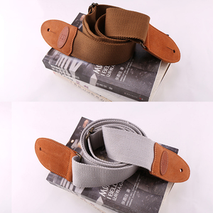 Extremos de cuero de gamuza marrón de alta calidad, correa de guitarra de algodón eléctrico acústico, superventas, piezas y accesorios para instrumentos de cuerda - Product Image 5