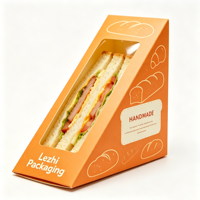 Boîte d'emballage personnalisée pour croissants, chips, pain, gaufrettes, œufs, toasts, sandwichs, petit-déjeuner, boîte à sandwichs aux œufs