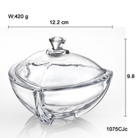 Boîte à bonbons celtique avec couvercle, petit pot avec couvercle, bols transparents, vente en gros, lot de 4, 1075CJc