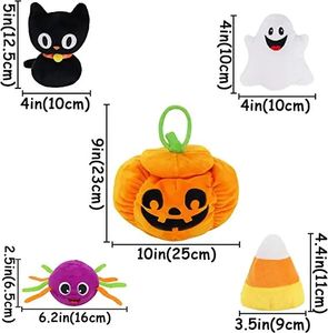 Custom My First Halloween Pumpkin <strong>Toys</strong> Stuffed Pumpkin Plush Cat <strong>Spider</strong> <strong>Ghost</strong> Candy Corn for Baby Girls Boys - Product Image 2