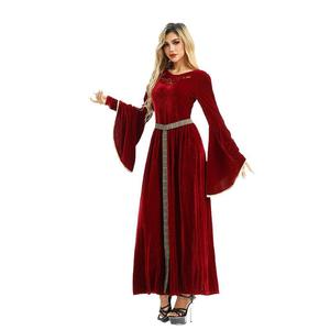Nuevo Vestido Medieval Renacentista Vintage para Mujer, Estilo Europeo, Campestre, con Mangas Largas y Acampanadas, Disfraz de Halloween 2026 - Product Image 5