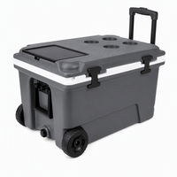 Glacière solaire de luxe sur roulettes Fieldbar, vente en gros d'usine, avec 4 porte-gobelets et verrouillage sécurisé, portable