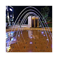 Air Mancur Jet Laminar, Air Mancur Jet Modern Berbahan Stainless Steel dengan Lampu untuk Kolam Renang, Air Mancur Interaktif untuk Anak-anak