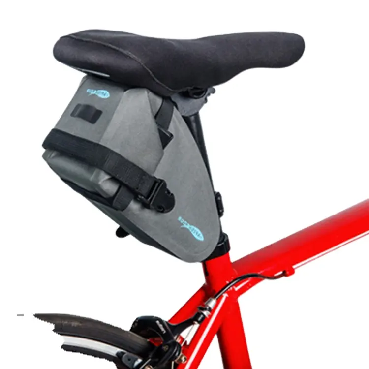 Contoh gratis pesanan khusus 600D Tpu kantong sepeda balap sepeda tur perjalanan tas sadel sepeda belakang gunung tahan air untuk belakang