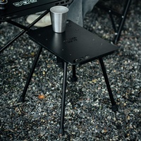 Mesa Plegable de Aleación de Aluminio Estilo Militar para Campamento y Picnic al Aire Libre, Mueble Plegable Portátil de Doble Uso
