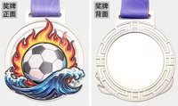 Médaille de championnat de football d'usine JINZUN, en alliage de zinc, médaille de sport pour récompense sportive en métal personnalisée, médailles de football personnalisées