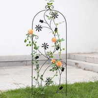 Panneau mural d'extérieur avec vignes fleurs jardin grimpant empilable élégant treillis en fer forgé pour plantes
