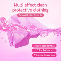 Lessive en poudre universelle jetable parfumée aux fleurs avec javel, détachant efficace