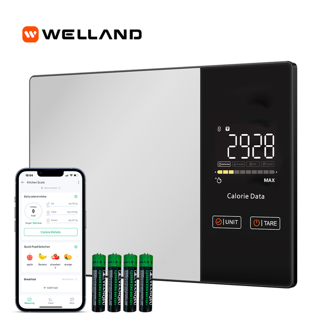 5kg Smart for Bluetooth Electronic Kitchen Scale Battery Powered Digital Nutrition Food Scale with Nutritional Calculator