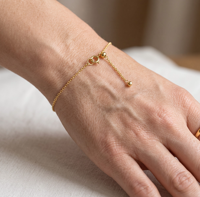 Vente en gros de bijoux élégants et minimalistes pour tous les jours, bracelet en argent sterling 925 plaqué or, chaîne réglable pour femmes
