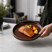 Assiette de table ronde en céramique émaillée en gros pour restaurant, hôtel et usage domestique