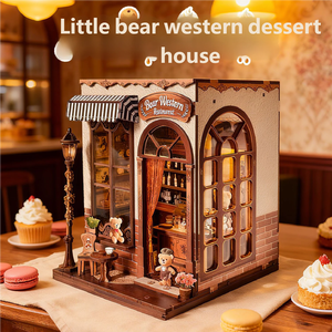 Rompecabezas 3D <span class=keywords><strong>de</strong></span> Madera, Mini <span class=keywords><strong>Casa</strong></span>, Kit <span class=keywords><strong>de</strong></span> Bricolaje, Manualidades en Madera, <span class=keywords><strong>Casa</strong></span> <span class=keywords><strong>de</strong></span> <span class=keywords><strong>Muñecas</strong></span> en Miniatura con Materiales Completos para Construir y Decorar - Product Image 6