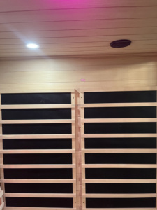 Sauna a infrarossi all'aperto-3-4 persone, cedro canadese, EMF basso, terapia con luce rossa inclusa - Product Image 4