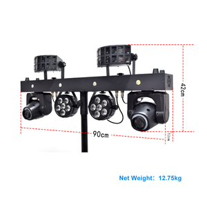 Xylighting chuyên nghiệp xách tay DJ đèn Disco DJ thiết bị bar 2PCS 6*8W <span class=keywords><strong>RGBW</strong></span> <span class=keywords><strong>4</strong></span> trong <span class=keywords><strong>1</strong></span> <span class=keywords><strong>LED</strong></span> <span class=keywords><strong>PAR</strong></span> Bar ánh sáng sân khấu với đứng - Product Image 2