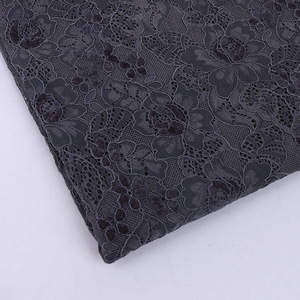 Ancho 150 cm de Nylon de algodón chenilla con cable 2 colores tela de encaje 3 D hueco dos tonos de malla de tela para el vestido de boda - Product Image 3