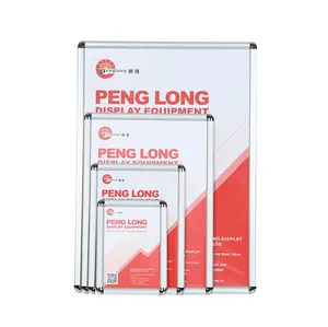 Wholesale aluminum poster frame A3, round safe corner wall mounted snap clip frame