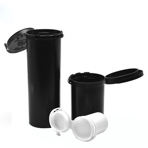 Child Resistant CR Pop Top Vials Bottles Odor Proof Plastic Containers Tube Opaque Press Close CR Bottles for Herbal <b>Stick</b> Paper - Product Image 1