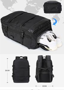 Sac à dos pour ordinateur portable de voyage grande capacité pour hommes et femmes personnalisé de 15,6 pouces avec USB antivol, compartiment humide - Product Image 2