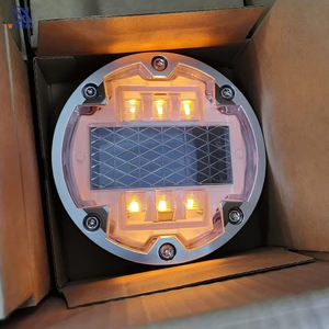 Goujon de route violet lumière solaire Dpwh approuvé 6 Leds lumière de marqueur de route solaire oeil de chat G105 4way IL300 goujons de route solaires - Product Image 2