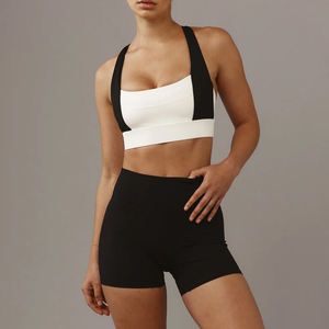 Sujetador Deportivo de Alto Impacto Ajustable y Transpirable con Contraste de Color para Yoga y Ejercicio, Personalizado al por Mayor - Product Image 1