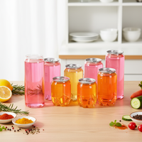 Bocaux en plastique personnalisés avec couvercles en PET de 250 ml, 330 ml, 500 ml avec logo, adaptés aux emballages de jus et de boissons, vente chaude 2026