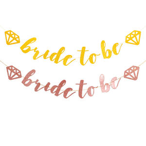 Anillo de diamante brillante novia para ser banderines <span class=keywords><strong>MISS</strong></span> to <span class=keywords><strong>MRS</strong></span> Banner para boda compromiso despedida de soltera decoraciones de despedida de soltera - Product Image 3