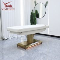 Table de massage faciale à extension réglable avec 3 moteurs électriques, lit de beauté pour esthéticienne, spa et thérapie