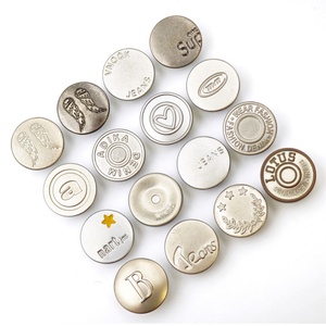 Boutons en métal de style jean, en laiton et fer, gaufrés, avec tige, taille et couleur personnalisables pour vestes - Product Image 4