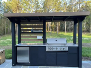 Cuisine extérieure modulaire, <span class=keywords><strong>armoire</strong></span> en <span class=keywords><strong>PVC</strong></span>, <span class=keywords><strong>armoire</strong></span> extérieure pour jardin, design de cuisine en acier inoxydable, moderne - Product Image 3