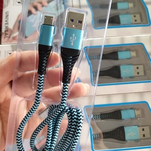 Nhà Máy Giá 6ft bện USB Loại C Micro sạc 3A sạc nhanh iPhone <span class=keywords><strong>Android</strong></span> điện thoại thông minh bao gồm hộp 1m Máy tính kim loại - Product Image 3