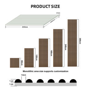 Gürültü kontrolü oteller okulları için Modern yarı dairesel ses geçirmez ahşap akustik paneller dekoratif kaplama ahşap sergi duvarı paneller - Product Image 3