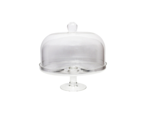 Alzata per torta in cristallo trasparente senza piombo alzata per torta in vetro trasparente soffiato a mano con cupola in cristallo - Product Image 6