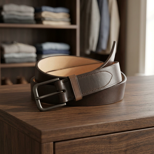 Ceintures en cuir de vachette véritable de qualité supérieure, best-seller, avec boucle en acier carré de 3,8 cm, écologiques, imperméables et durables, BS - Product Image 1