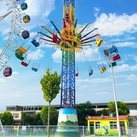 Manèges Personnalisables Chaise Volante 32m 36m, Manèges Tour Volante, Attractions Populaires des Parcs d'Attractions en Fibre de Verre