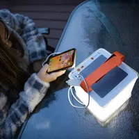 Lámpara plegable portátil para acampada con energía Solar, cargador de teléfono, linternas inflables plegables, luz LED, IP55