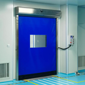 Puertas Rápidas de <span class=keywords><strong>PVC</strong></span> de Alta Calidad, Persianas Enrollables Modernas Impermeables, Reparación de Puertas Automáticas para Almacenes, Uso Exterior - Product Image 1