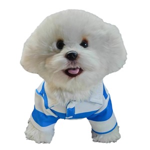 Summer Striped Polo Shirt <b>For</b> <b>Small</b> <b>Dogs</b> Lightweight Pet <b>Clothes</b> Red Green Blue Pink Stripes T-Shirt <b>For</b> Puppies - Product Image 5