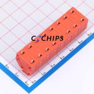 876-DR/08 Spring Terminal Block Through hole Component (THT),P=7.5mm Connector 7.5mm Red Through Hole 8P - Product Image 2